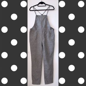 Gray twill overalls